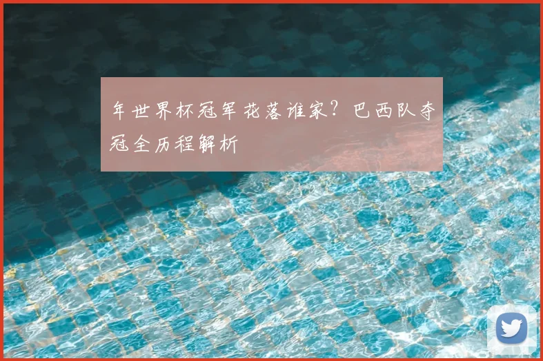 年世界杯冠军花落谁家？巴西队夺冠全历程解析
